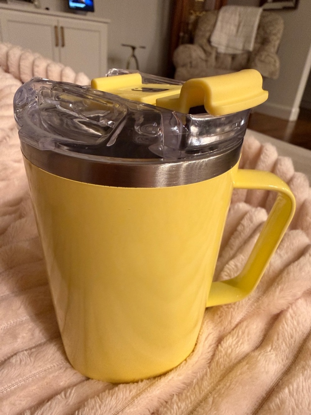 Yellow Brymate Insulated Travel Mug with Handle